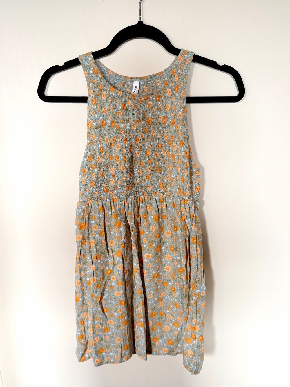 RVCA mini floral dress blue and orange XS